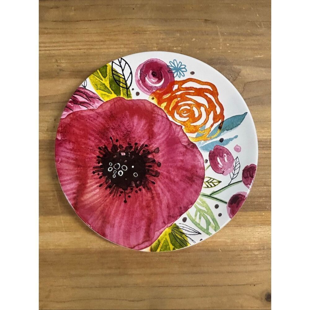 Certified International "Poppy" salad plate 9” by Jennifer Wambach